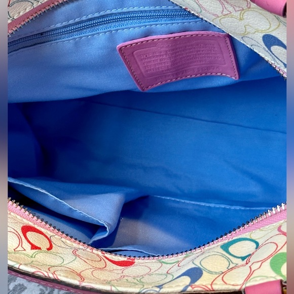 Coach Multicolor Signature C Tote AND Matching Wallet - Picture 4 of 12